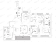 华发公园首府4室2厅3卫户型图