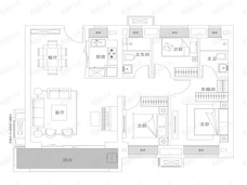 华发公园首府3室2厅2卫户型图