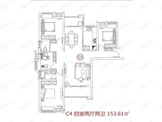 泷悦华府4室2厅2卫户型图