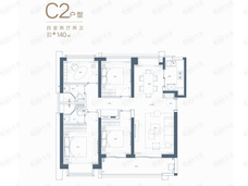 首创天阅一江源4室2厅2卫户型图