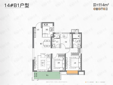 汉口18723室2厅2卫户型图