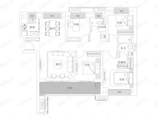 华发公园首府4室2厅2卫户型图