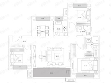 华发公园首府3室2厅2卫户型图