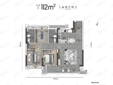 光谷中央公园3室2厅2卫户型图