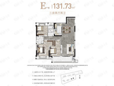 武汉城建·星河2049·星里城3室2厅2卫户型图