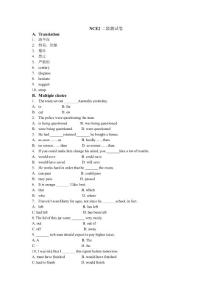 新概念英语二（NCE2）的2级英语入学测试试卷