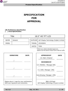 LM185WH2-T2AA_LCM CAS_General_Ver0.3_110919