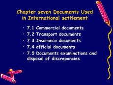 Documents Used in International Settelements