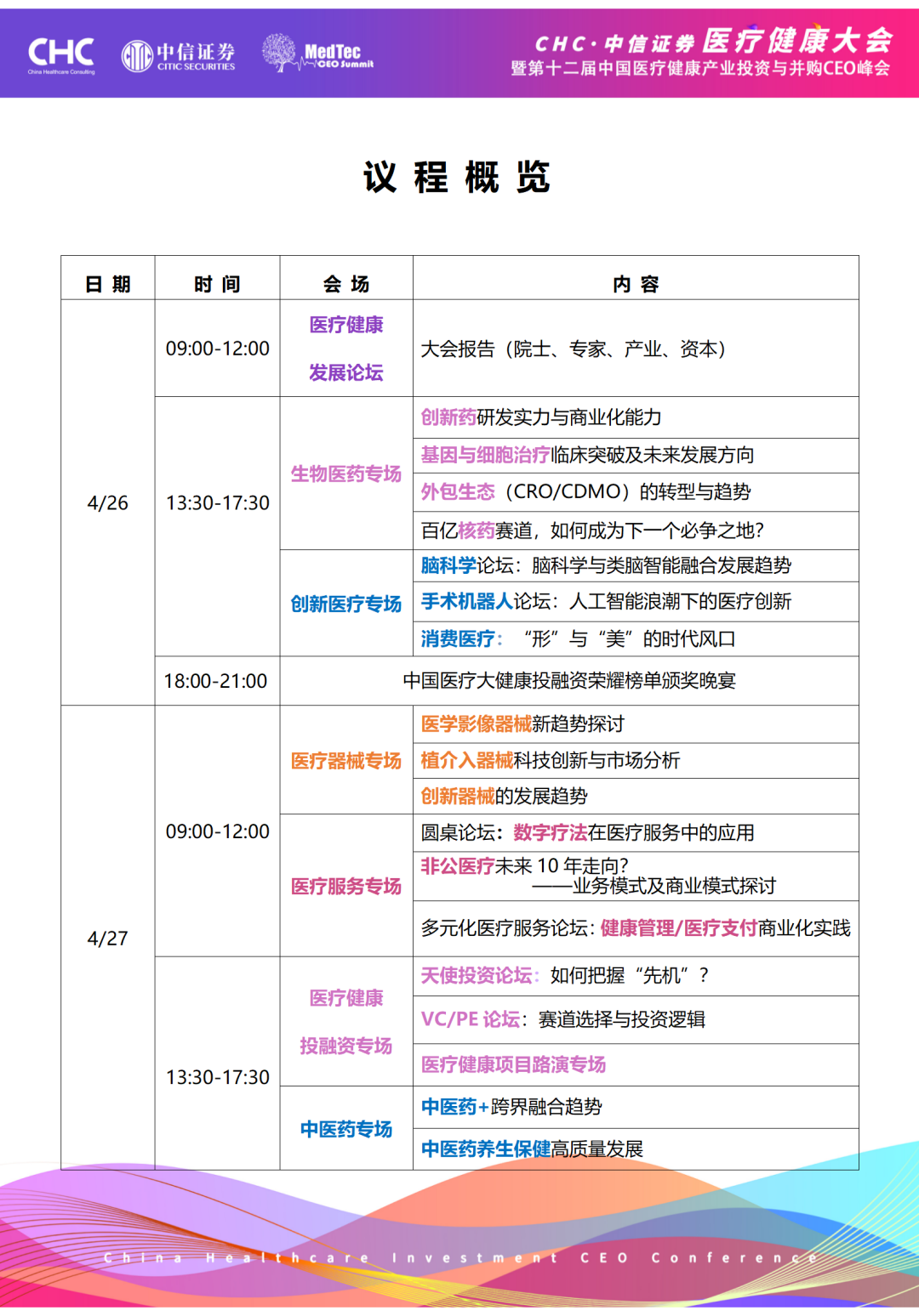 2023CHC·中信证券医疗健康大会暨第十二届中国医疗健康产业投资与并购CEO峰会