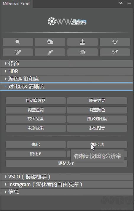 Millenium Panel汉化版(PS人像调色磨皮插件)