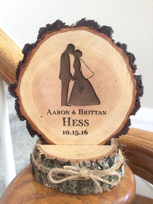 Wood Cake Topper