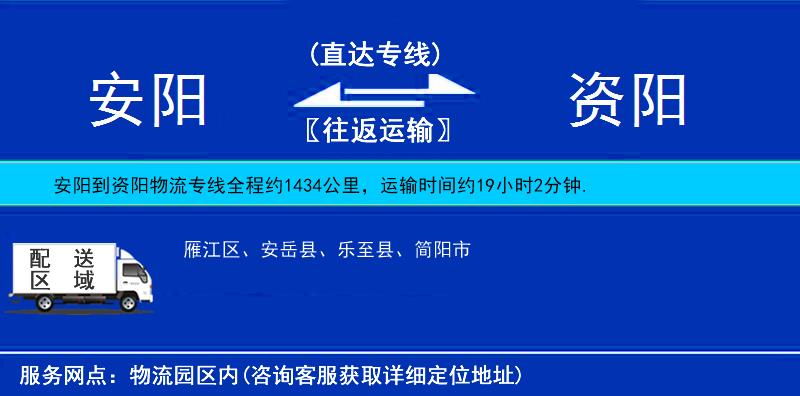 安阳到资阳物流公司
