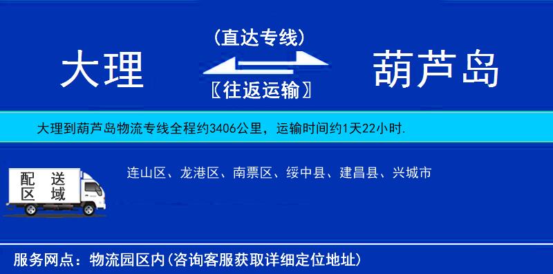大理到葫芦岛物流公司