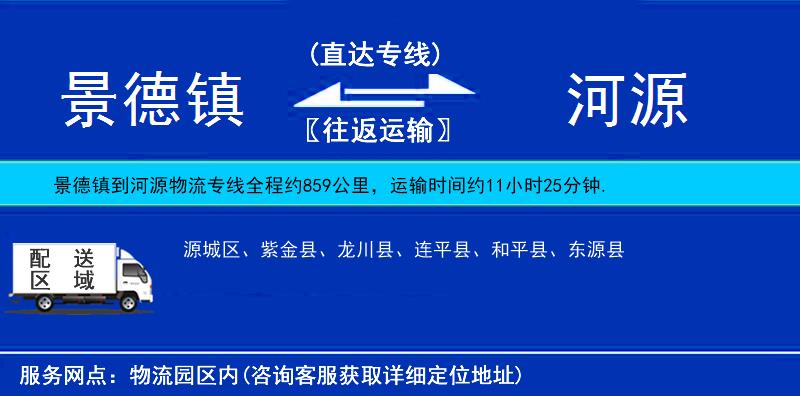 景德镇到河源物流公司