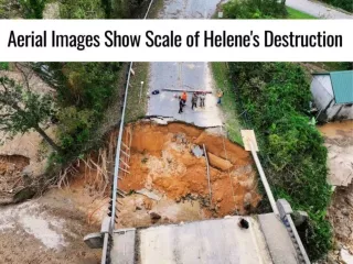 Aerial images show scale of Helene's destruction