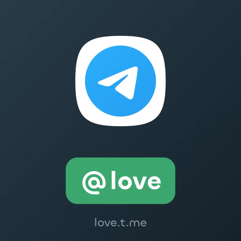 Telegram username card