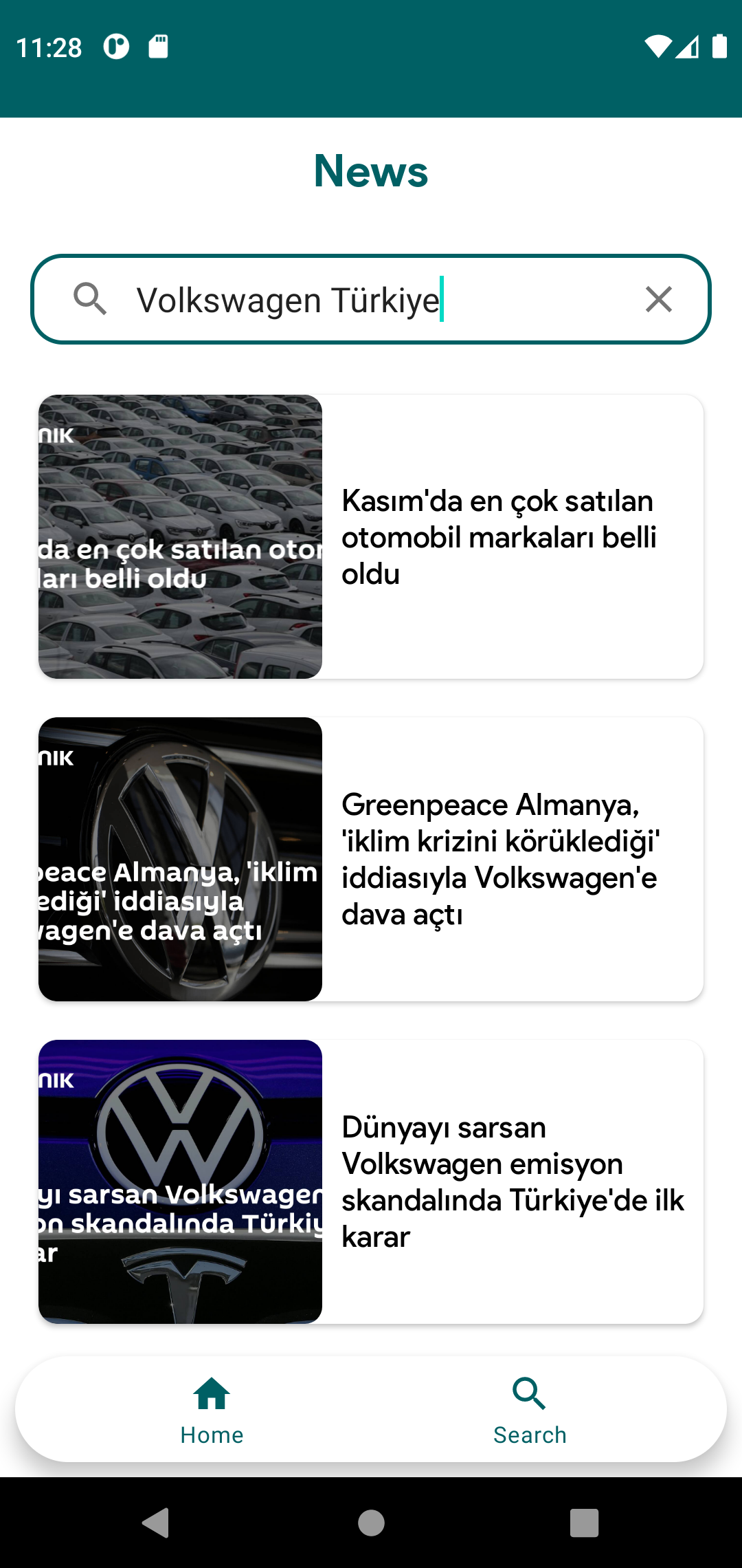 NewsApp Main Page