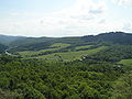 Panorama Nizke Beskydy, Vysny Komarnik mountains and Slovak-Polish borderland