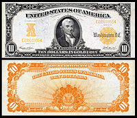 $10 Gold Certificate, Series 1907, Fr.1172, depicting Michael Hillegas