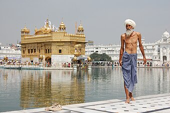 Bild des Jahres 2009: Sikh-Pilger beim Goldenen Tempel in Amritsar (Indien) nach einem rituellen Bad.