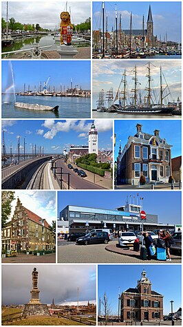 Noorderhaven, Zuiderhaven, Station Harlingen Haven, stadhuis, De Blauwe Hand, veerterminal, Stenen Man, Havenmantsje