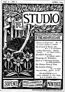 Primul număr din The Studio, cu coperta de Aubrey Beardsley (1893)