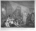 Image 17A Rake's Progress, Plate 8, 1735, and retouched by William Hogarth in 1763 by adding the Britannia emblem (from Political cartoon)