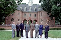 With leaders of the G7 (at the 9th G7 summit in 1983)