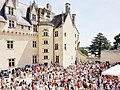 Court of the Château de Montsoreau-Museum of Contempoprary Art during Anjou Vélo Vintage festival.