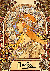 Calendar zodiacal de Alfonse Mucha (1896)