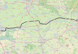 Spoorlijn Elst - Dordrecht op de kaart