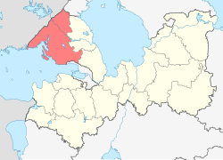 Location of Vyborgsky District in Leningrad Oblast