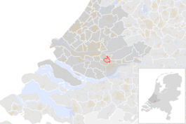 Locatie van de gemeente Hendrik-Ido-Ambacht (gemeentegrenzen CBS 2016)