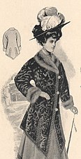 Astrachan-Jacke mit Zobelbesatz (1908)