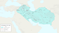 Ang Imperyong Parthian noong 94 BCE sa rurok nito noong paghahari ni Mithridates II (r. 124–91 BC)