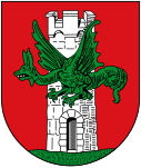 Winged and limbed lindworm in the arms of the city of Klagenfurt.