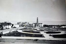 Parque del Bombero. Actualmente, el monumento central ha sido demolido.