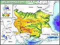 Topographic map of Bulgaria in 1915 (English)