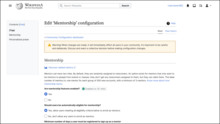 Community Configuration form design for Mentorship features