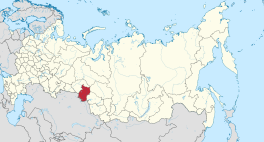 Die ligging van Omsk-oblast in Rusland.