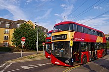 Two EL3 buses at the Mallard Road terminus in Barking Riverside