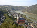 elrigardpunkto „Flaggenwiese“: rigardo al Oberwesel