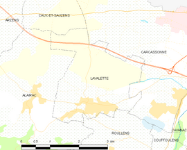 Mapa obce Lavalette