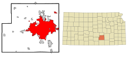 Location within Sedgwick County and Kansas