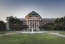 Dallas Hall, on the campus of Southern Methodist University