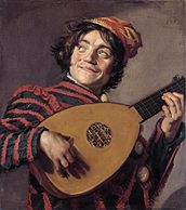 Frans Hals: Luitspeler, mogelijk 1624-1626, muzikantenthema, in de losse stijl die zoveel invloed had op de impressionisten.