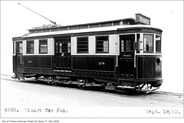 TTC (ex-TRC) fare box car 28