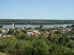 pogled na Aljmaš i rijeku Dunav