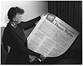 Image 2Eleanor Roosevelt and the Universal Declaration of Human Rights (1948)—Article 19 states that, "Everyone has the right to freedom of opinion and expression; this right includes freedom to hold opinions without interference and to seek, receive and impart information and ideas through any media and regardless of frontiers." (from Freedom of speech)