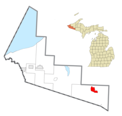 Location within Gogebic County